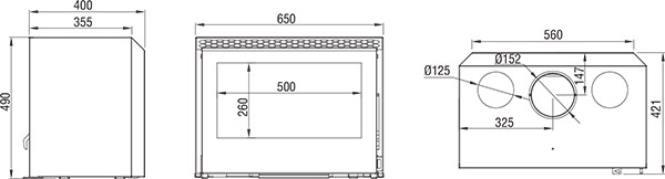 Cotes insert à bois I650I