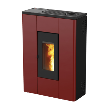 poele à granulés red melissa 7XUP bordeaux