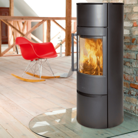 Poele bois luma 6 dans salon