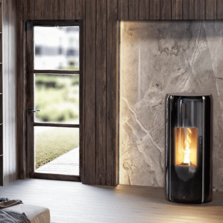 Poele granules Matisse dans salon