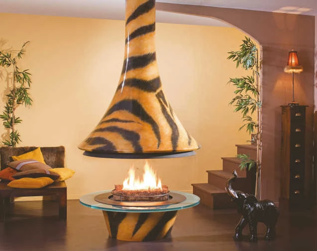 Cheminée Eva 992 motif tigre