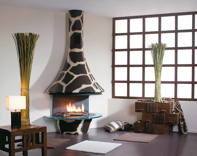 Cheminée Eva 992 motif girafe