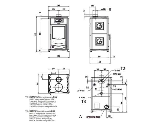 Poêle à bois Termorossella Plus Evo – Image 4