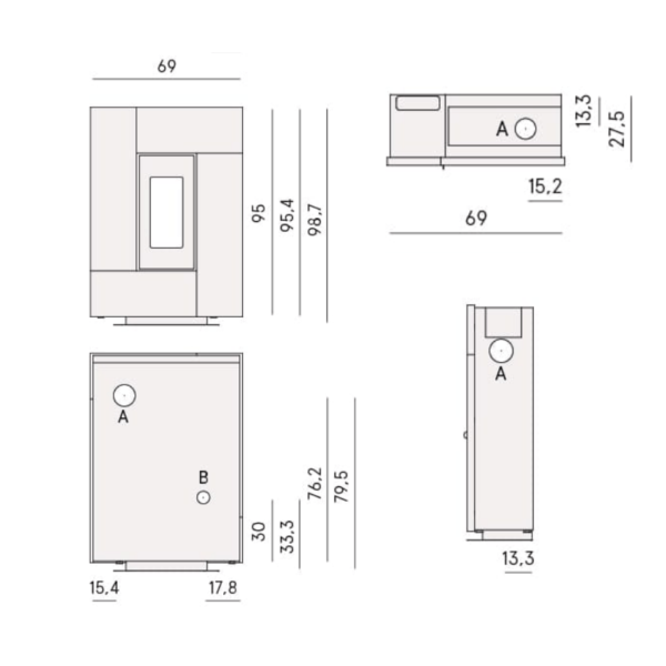 plan Poêle à granulés Grace 7