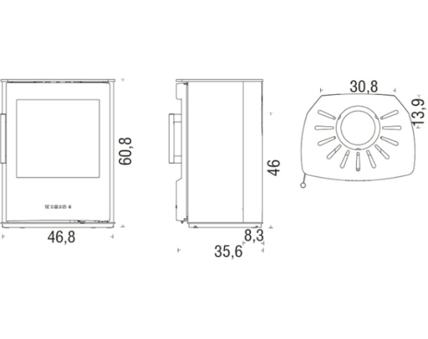 plan Poele bois mini 2 plinthe