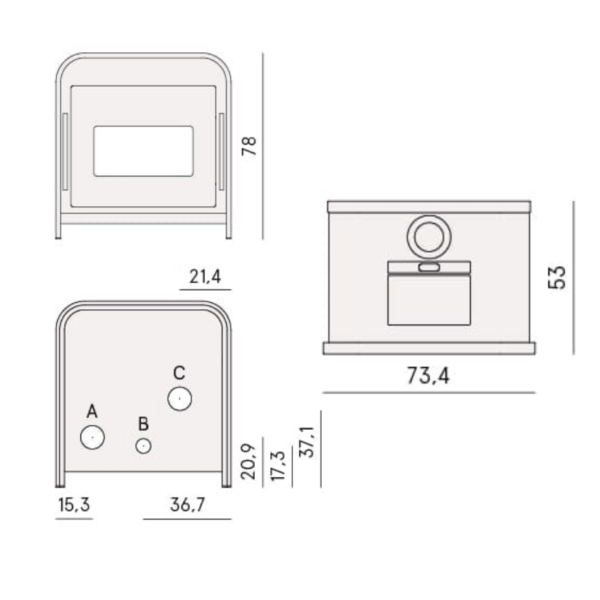 plan poêle à granulés Frame 9