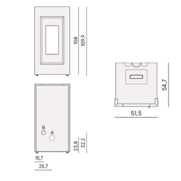 plan poêle à granulés Prince 11