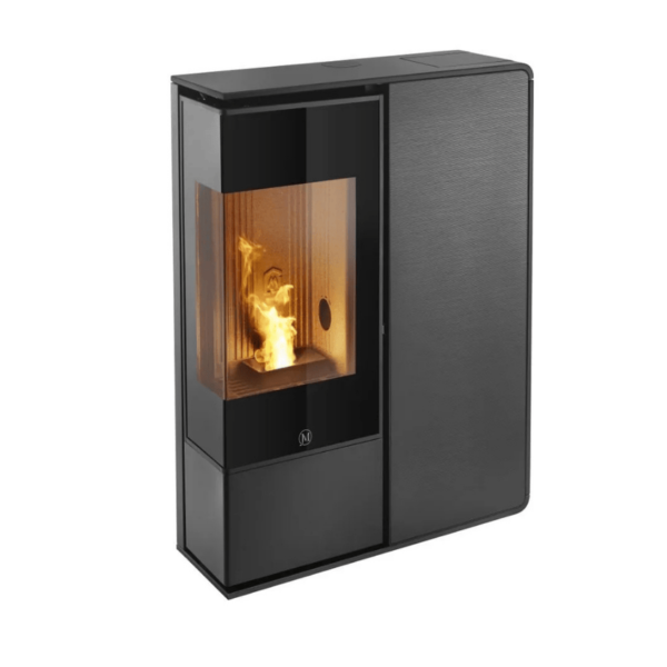 poêle à granulés I-dea2 angolo noir strié