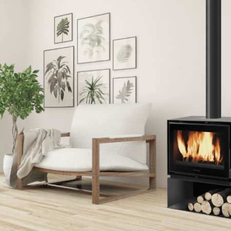 poele bois richard le droff 700 C dans salon