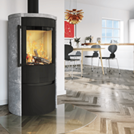 poele bois pierre ceramique luma 4 dans salon