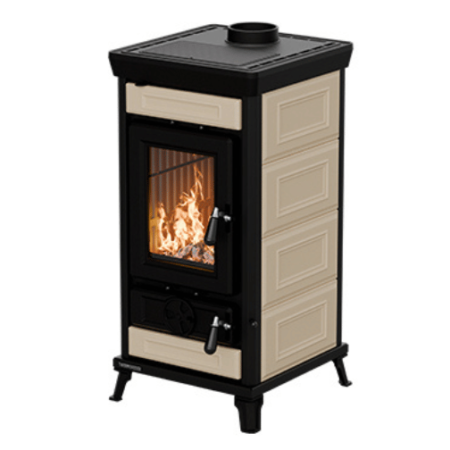 poele bois sofia ceramique beige