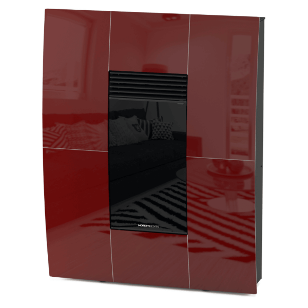 Poêle à granulés Compact Glass Hybrid bordeaux