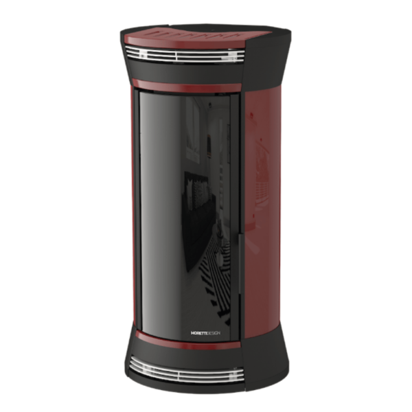 poêle à granulés Clessidra verre bordeaux