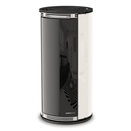 poêle à granulés Globe Glass blanc