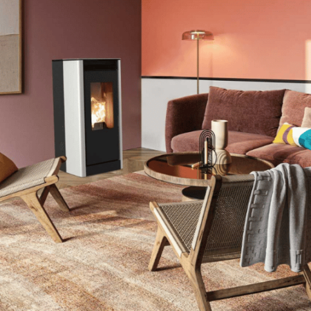 poele granulés e square dans salon