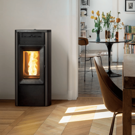 poele granules ego air MCZ dans salon