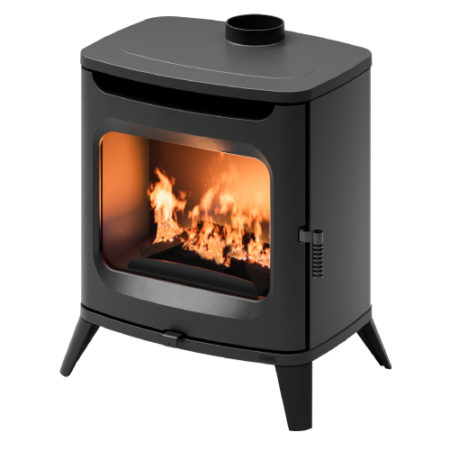 poele a bois hublot 7 sur fond blanc