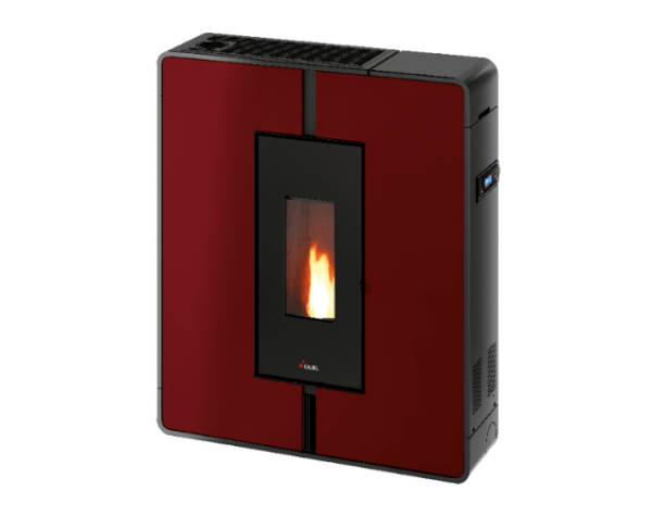 poele a granulés tile plus 9 rouge