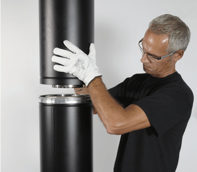 EFFICIENCE Conduit de fumée triple paroi isolé pour appareils à bois