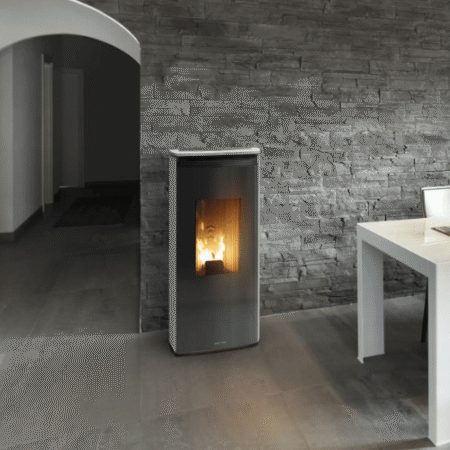 Poele bridge dans salon